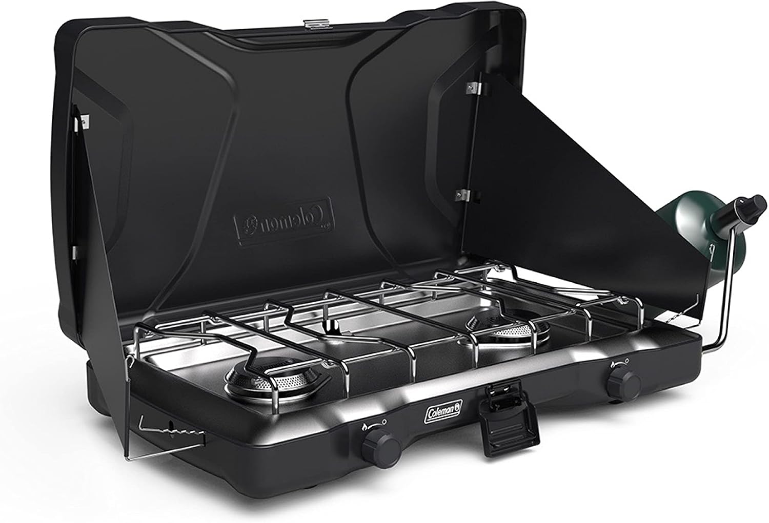 Coleman Triton 2-Burner Propane Stove, Portable Camping Cooktop