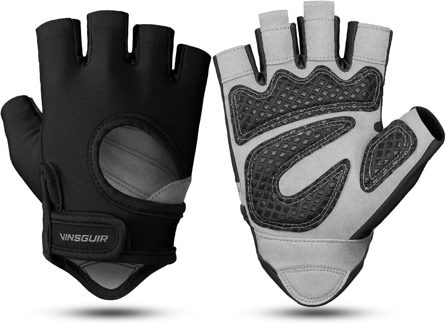 VINSGUIR Gym Gloves for Men and Women, Workout Gloves with Enhanced Grip