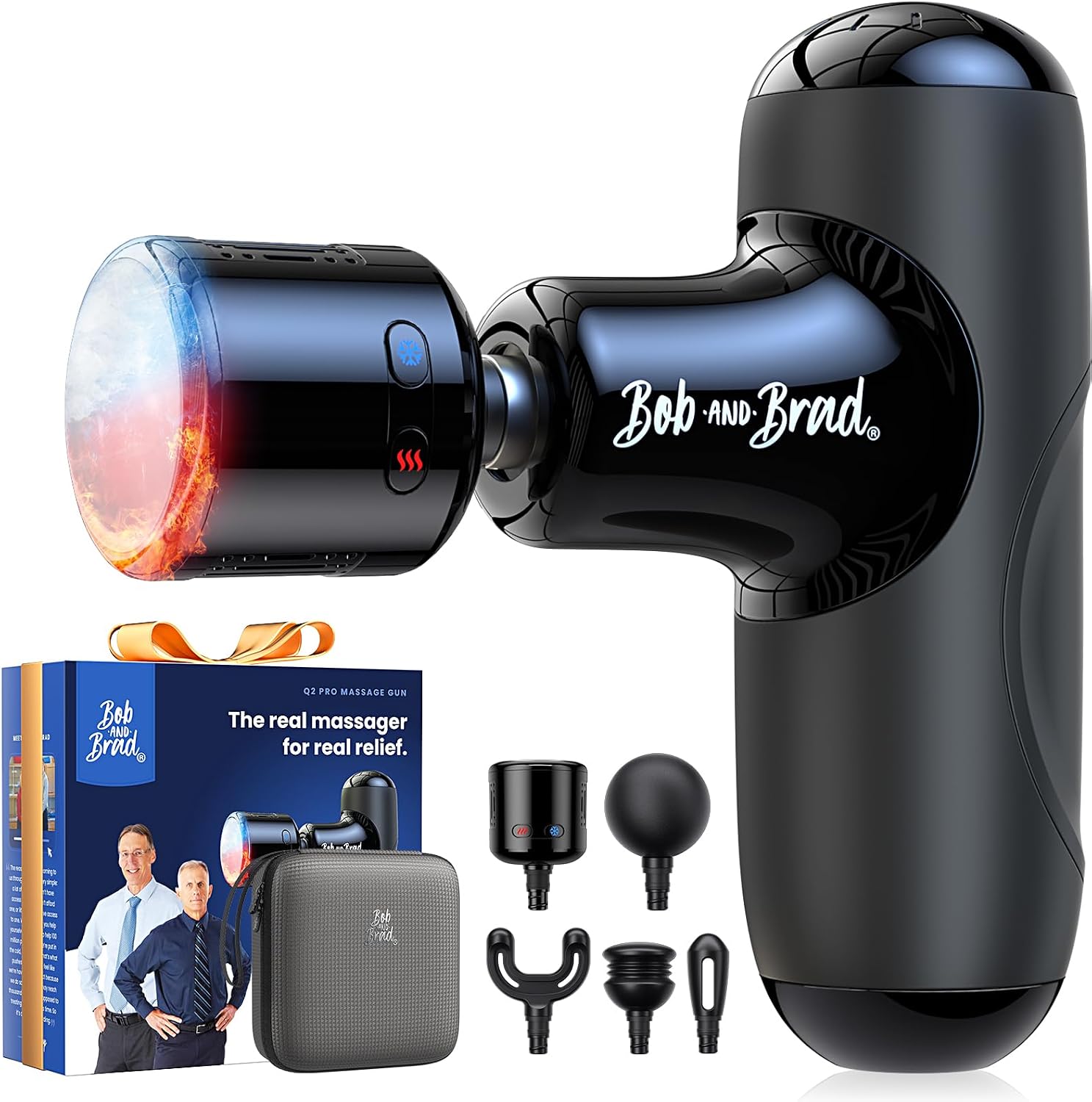BOB AND BRAD Q2 Pro Mini Massage Gun with Heat and Cold for Muscle Recovery