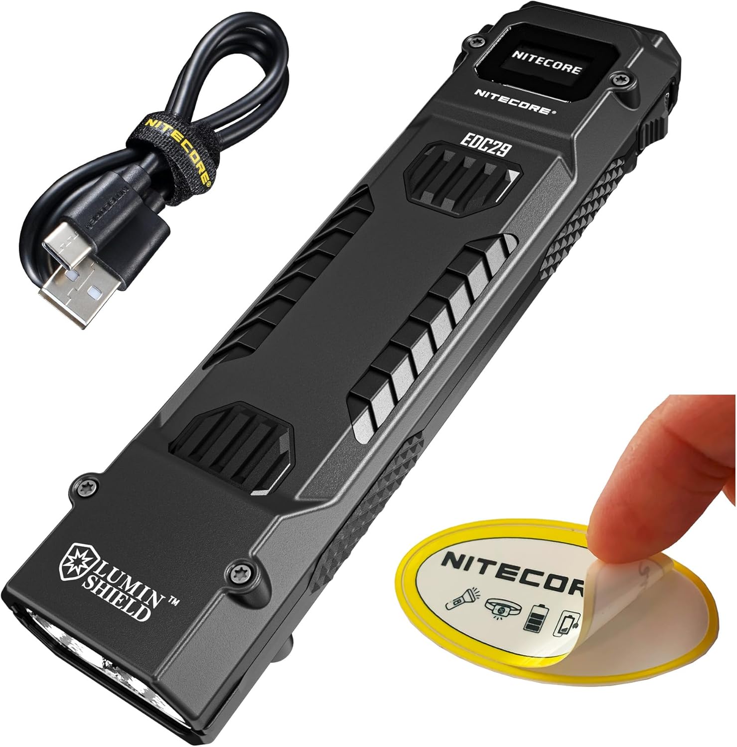 Nitecore EDC29 6500 Lumen Rechargeable EDC Tactical Flashlight (Black)