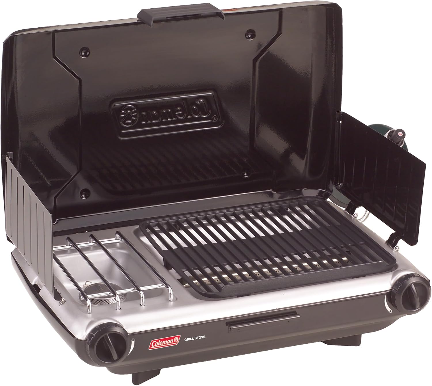 Coleman Tabletop 2-in-1 Camping Grill/Stove, 2-Burner Propane, 20,000 BTUs