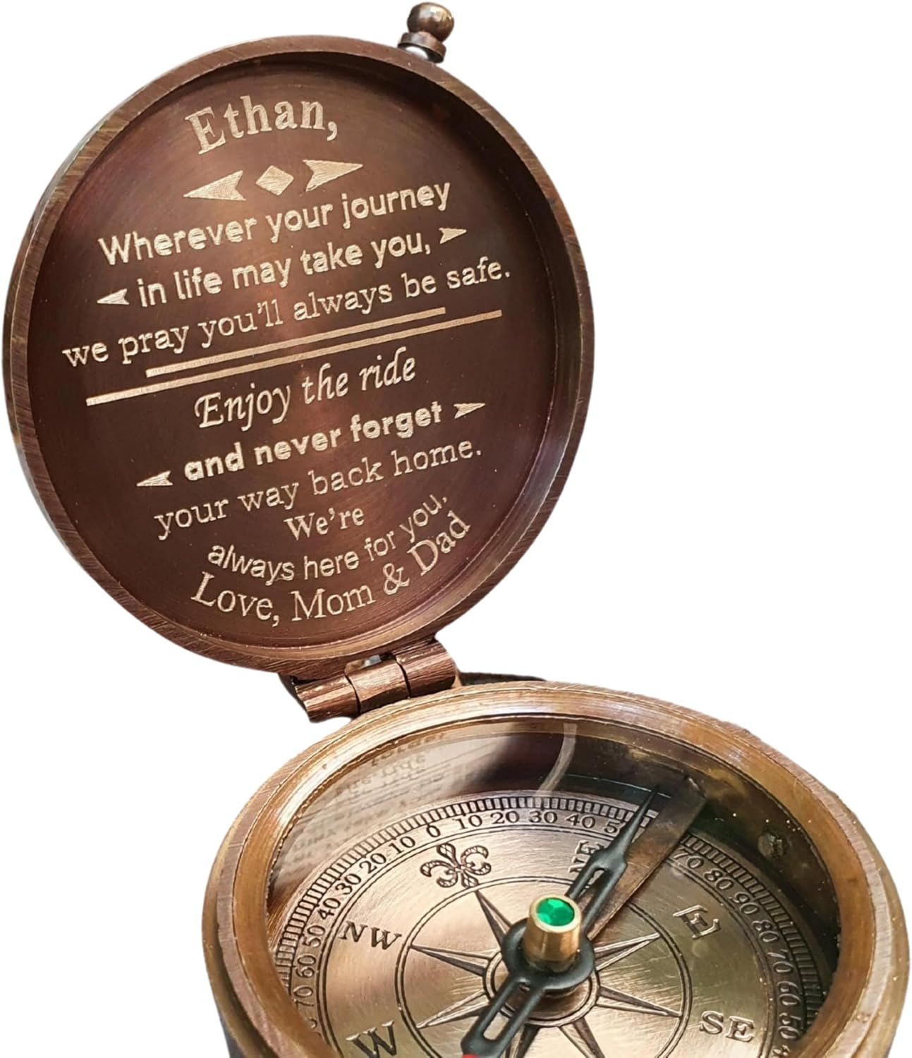 Personalized Engraved Compass – Graduation Gifts for Son, Grandson, Nephew