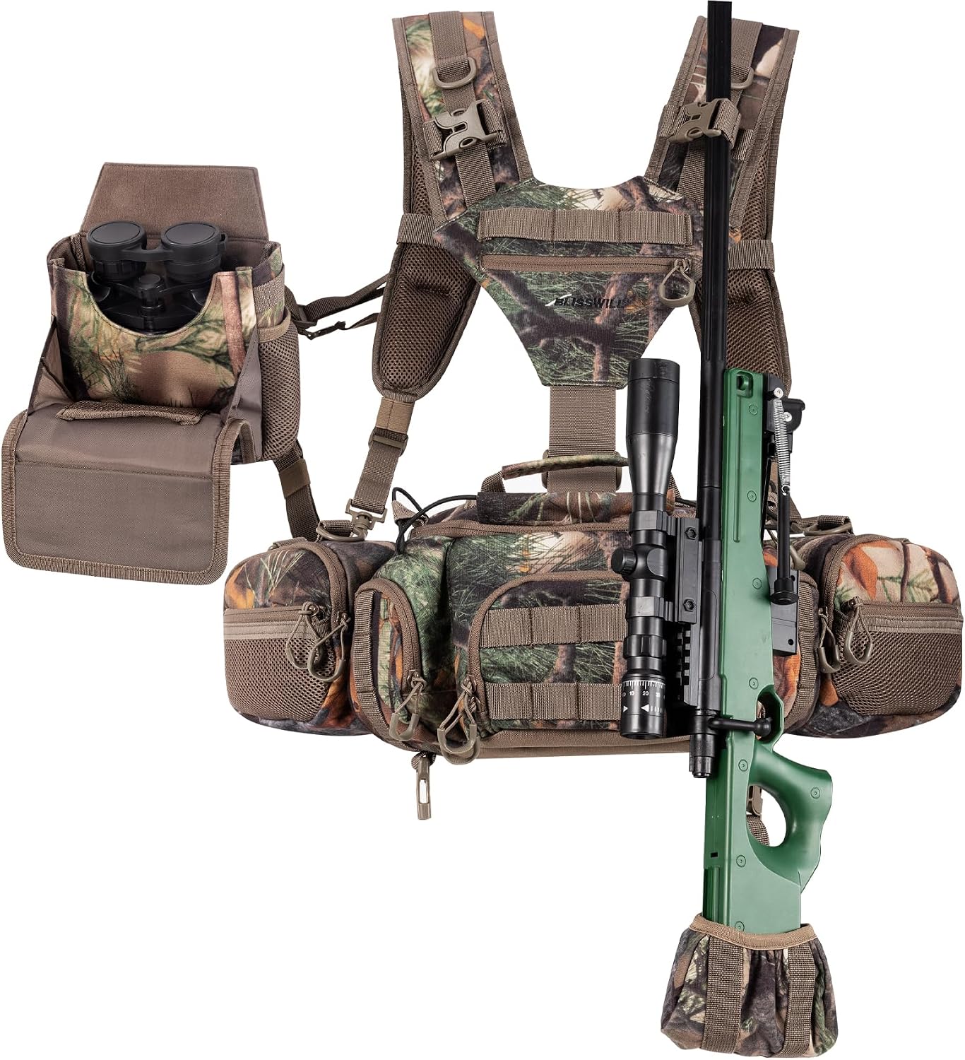 Hunting Backpack Hunting Fanny Pack with Binocular Harness for Bow Rifle
