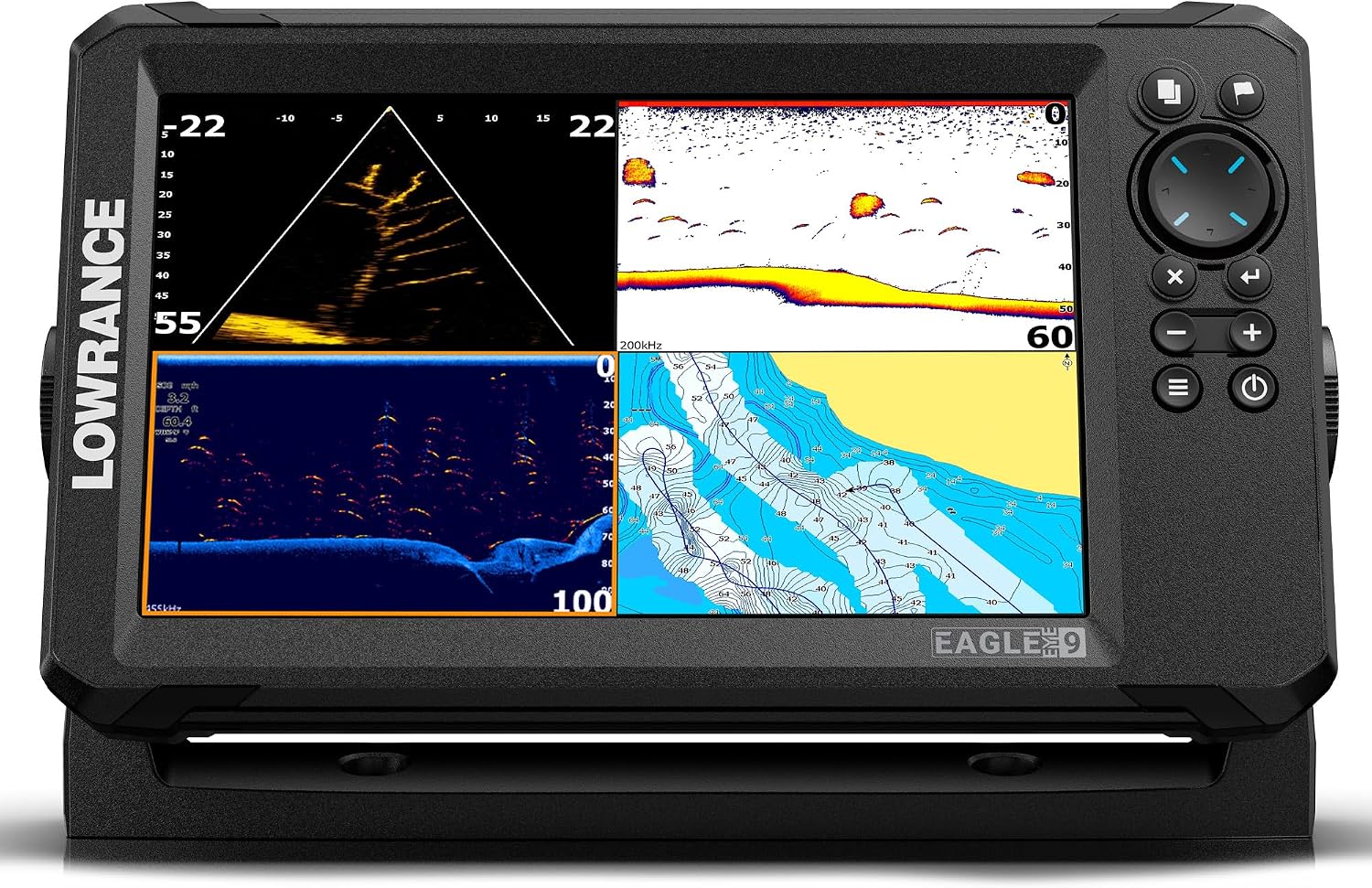 Lowrance Eagle Eye 9 Live Sonar Fish Finder with Preloaded C-MAP Charts