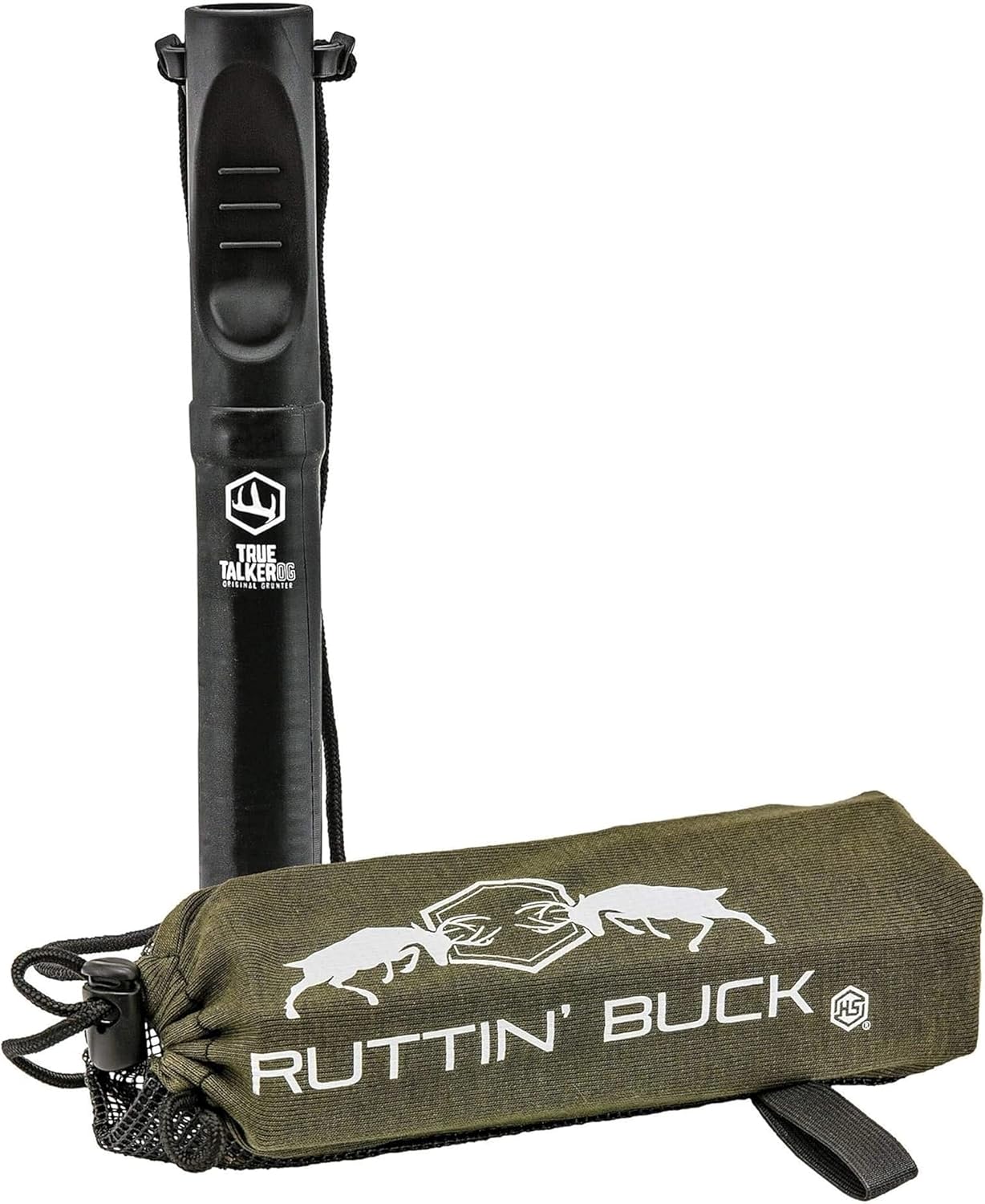Hunters Specialties Hunting True Talker OG Deer Call Combo with Rutting’ Buck Rattle Bag – Authentic Mature Buck Grunts & Aggressive Growl/Roar