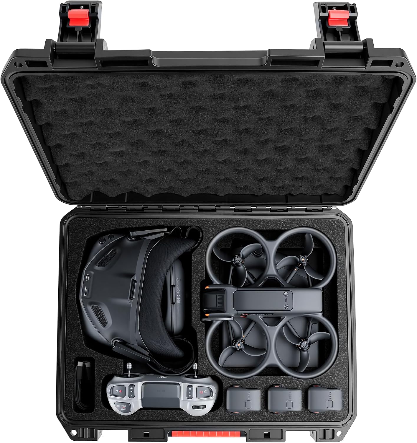FPVtosky Hard Case for DJI Avata 2 Drone/Fly Smart Combo(for DJI Goggles N3, CASE ONLY), Waterproof Carrying Case for RC Motion 3, FPV Remote Controller 3 and Battery Accessories