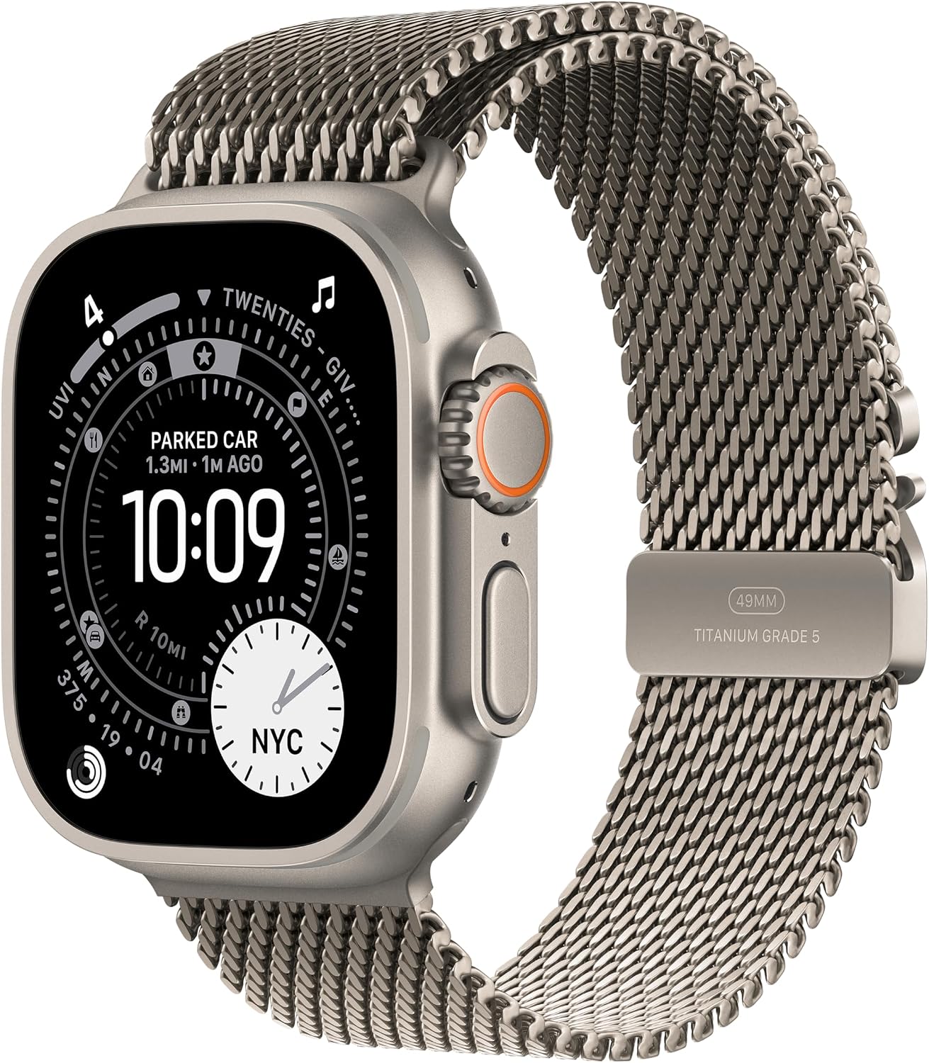 Apple Watch Ultra 3 [GPS + Cellular 49mm] Running & Multisport Smartwatch w/Rugged Titanium Case w/Natural Titanium Milanese Loop – S. Satellite Communications, Advanced Health & Fitness Tracking