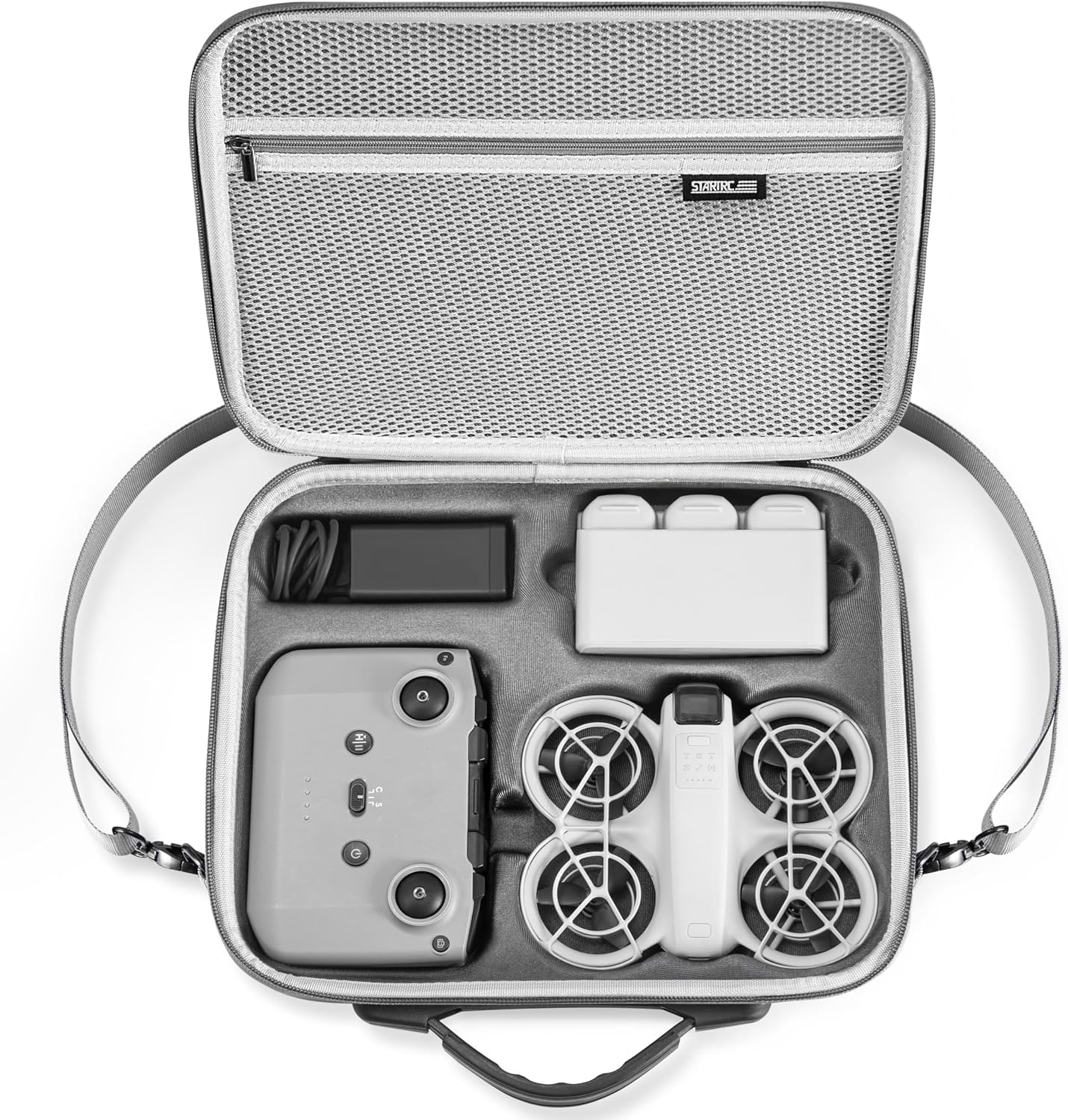 STARTRC Carrying Case for DJI Neo（Not for NEO 2) Portable PU Storage Protective Bag More Combo Accessories, Compatible with RC-N3/N2 Remote Controller, Neo Intelligent Flight Battery, Charging Hub