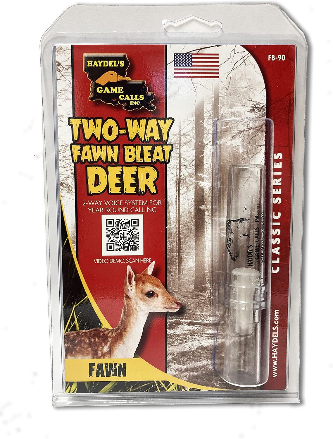 Haydel’s Game Calls Inc. FB-90 Two-Way Fawn Bleat Whitetail Deer Call