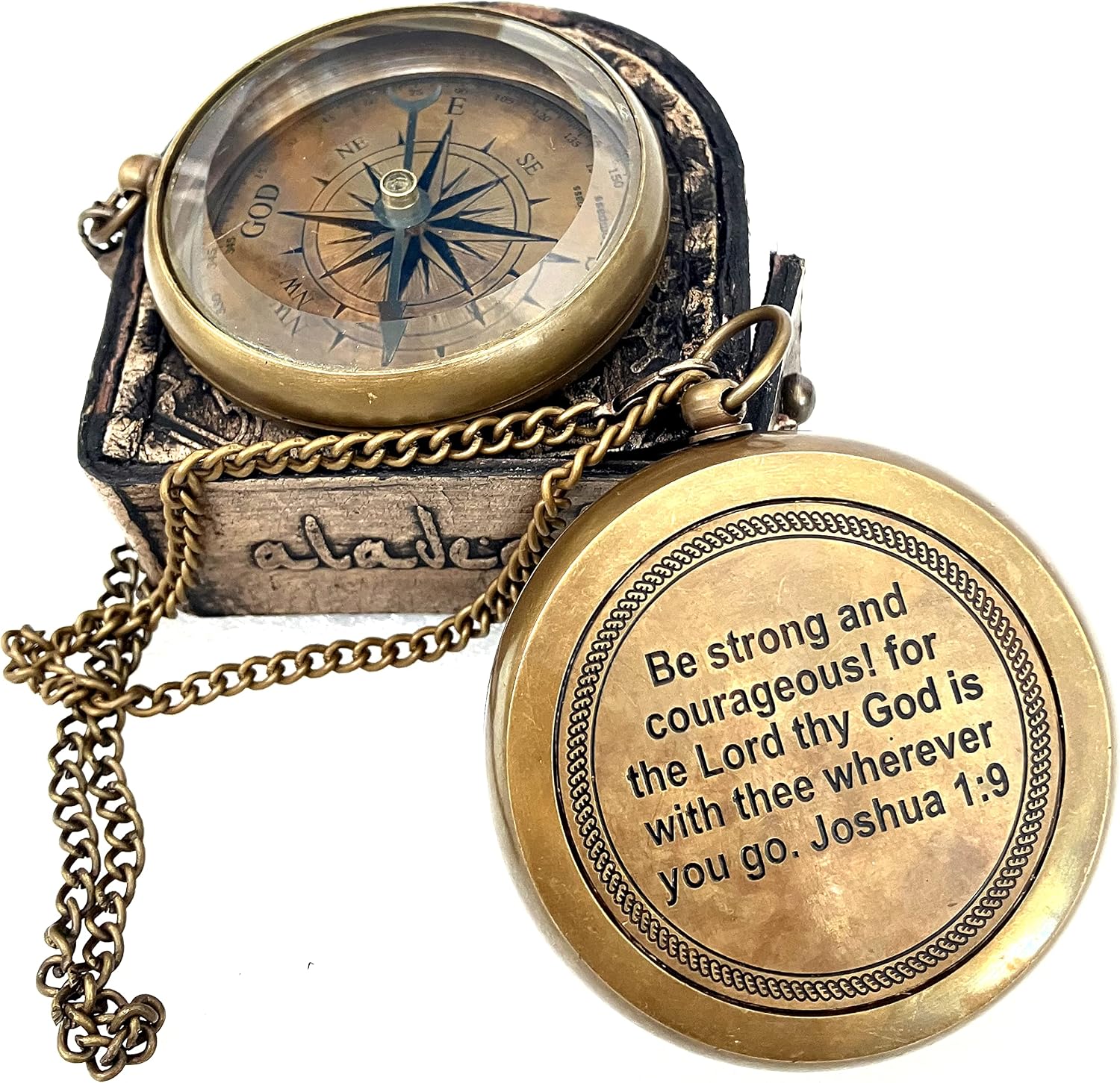 Inspirational Gift Compass – God My Lord Guide Me – Uplifting Baptism Gift, Graduation Gift, Birthday, Confirmation Gift for Men Women Boys Girls Teenage Kids