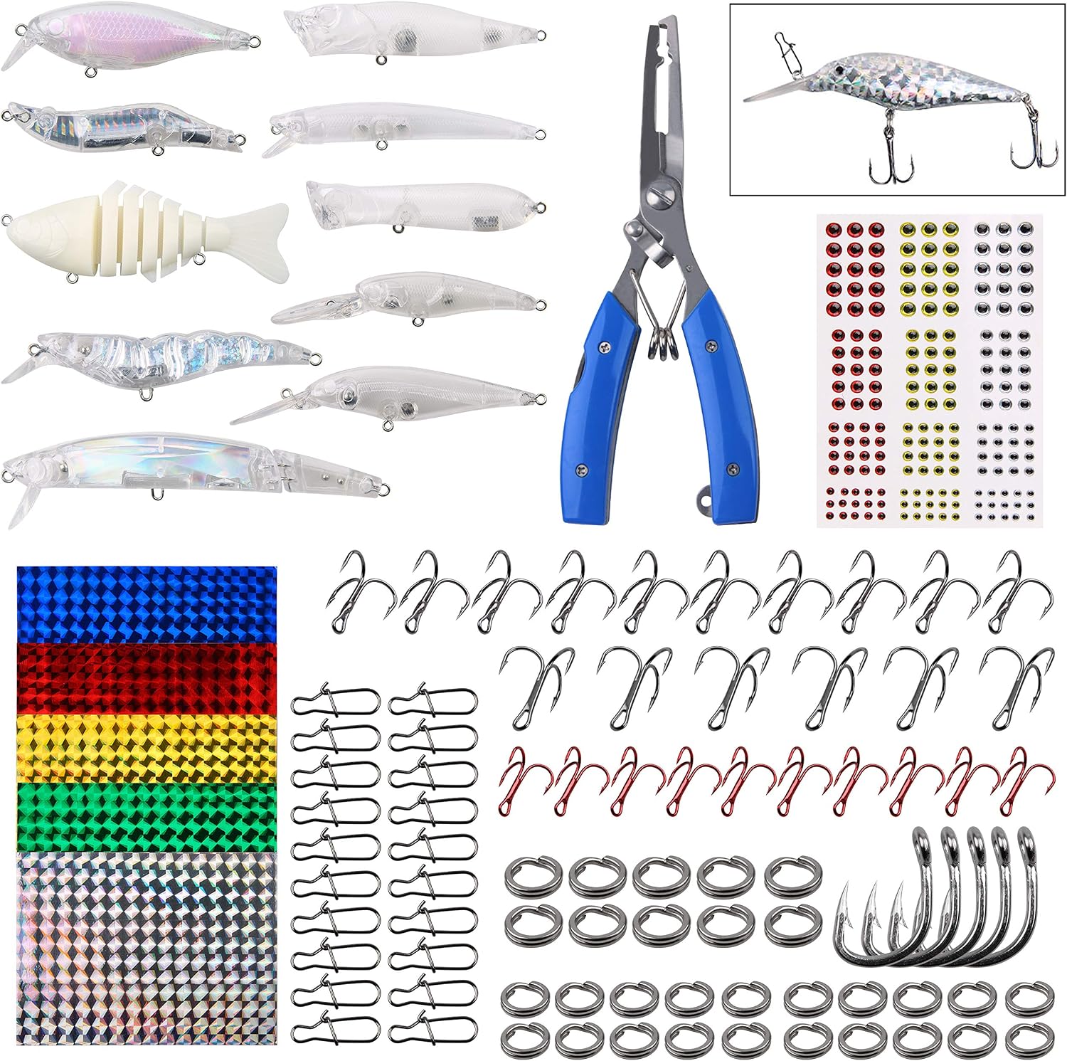 Shadodock Fishing Lure Making Kit, 280pcs Make Your Own Fishing Lures Kit